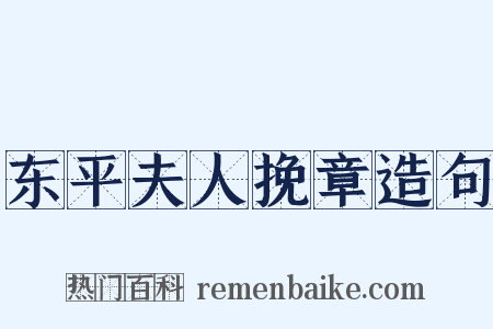 东平夫人挽章造句是什么意思的图片